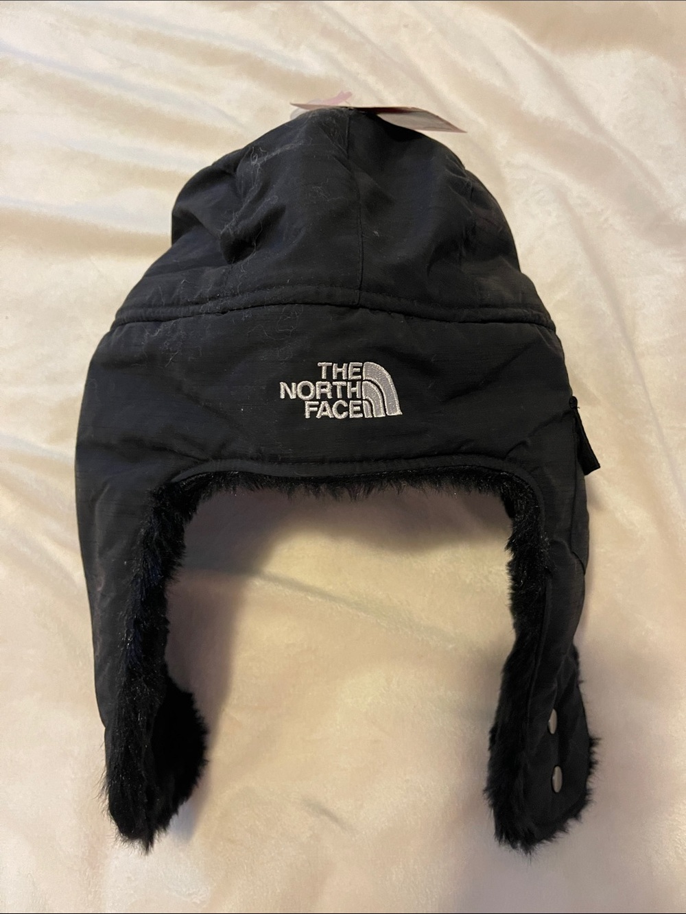 The North Face Black Faux Fur Trapper Hat unisex one size